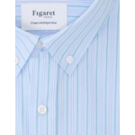 Chemise Semi-ajustée bleue rayée