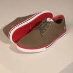 Tennis en toile vert kaki