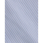 Chemise carl col droit ouvert en popeline rayée bleu