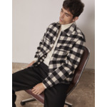 Veste inoa en double face à carreaux noir