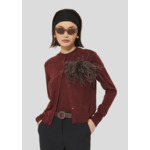 Gilet Ginno-Bordeaux en Laine Merinos Extrafine