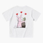 Kaws T-shirt - Graphique Hug KAWS x Warhol - White Pink