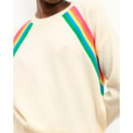 Pull Col Rond Bandes Multicolores