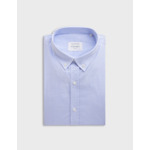 Chemise semi-ajustée à carreaux bleus