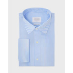 Chemise Semi-ajustée Infroissable bleue rayée