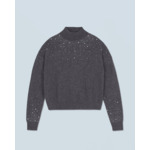 Pull Col Montant Strass Léger