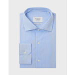Chemise Ajustée Infroissable rayée bleue