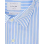 Chemise Semi-ajustée Infroissable bleue rayée