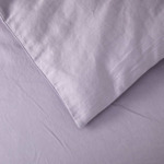 Desforges - Housse de couette en satin de coton lavé rose, Palerme