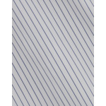 Chemise col figaret en popeline rayée bleu