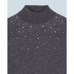 Pull Col Montant Strass Léger