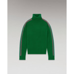Pull Col Roulé Bandes Bicolore