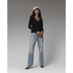 T-Shirt Col V Manches Longues Basique