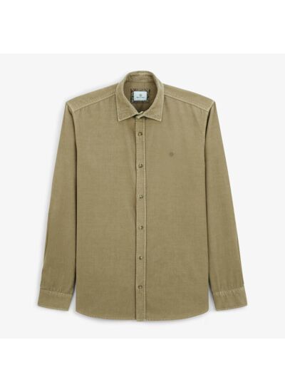 Chemise en velours sauge