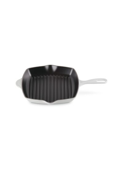Skillet gril carré 26cm en fonte émaillée vapeur