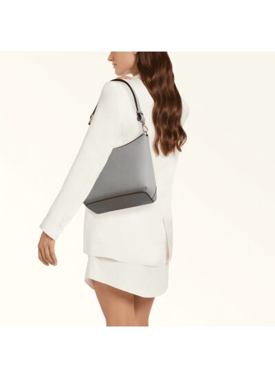 DANAE M SOFT HOBO - TESSUTO CANVAS+VITELLO SIDNEY