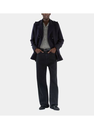 Caban Style Officier Bleu Marine Homme