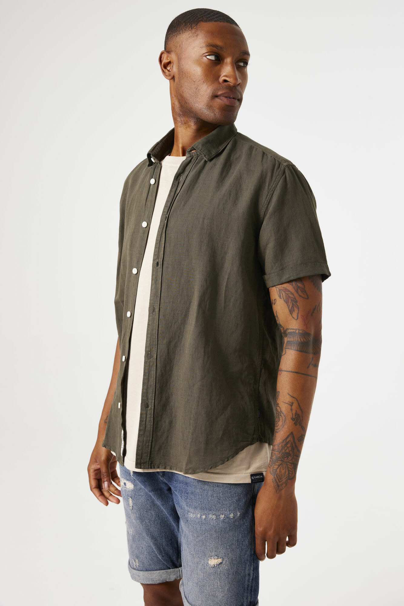 Men Shirt Green