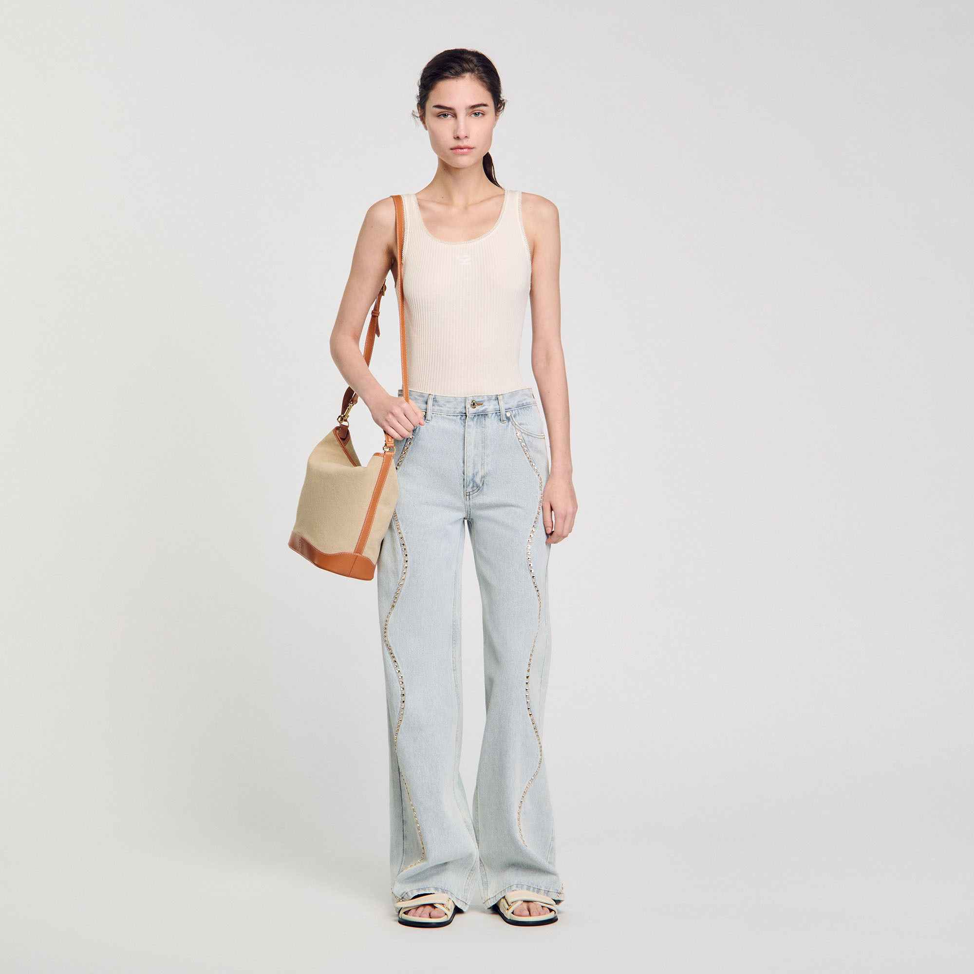 Débardeur en maille côtelée