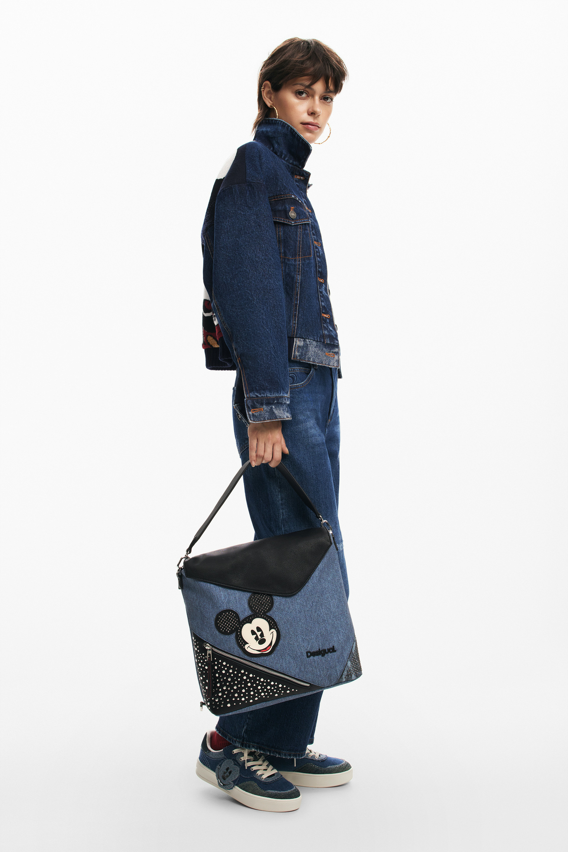 SAC A DOS MICKEY DENIM EDGE JERSEY MAXI PU