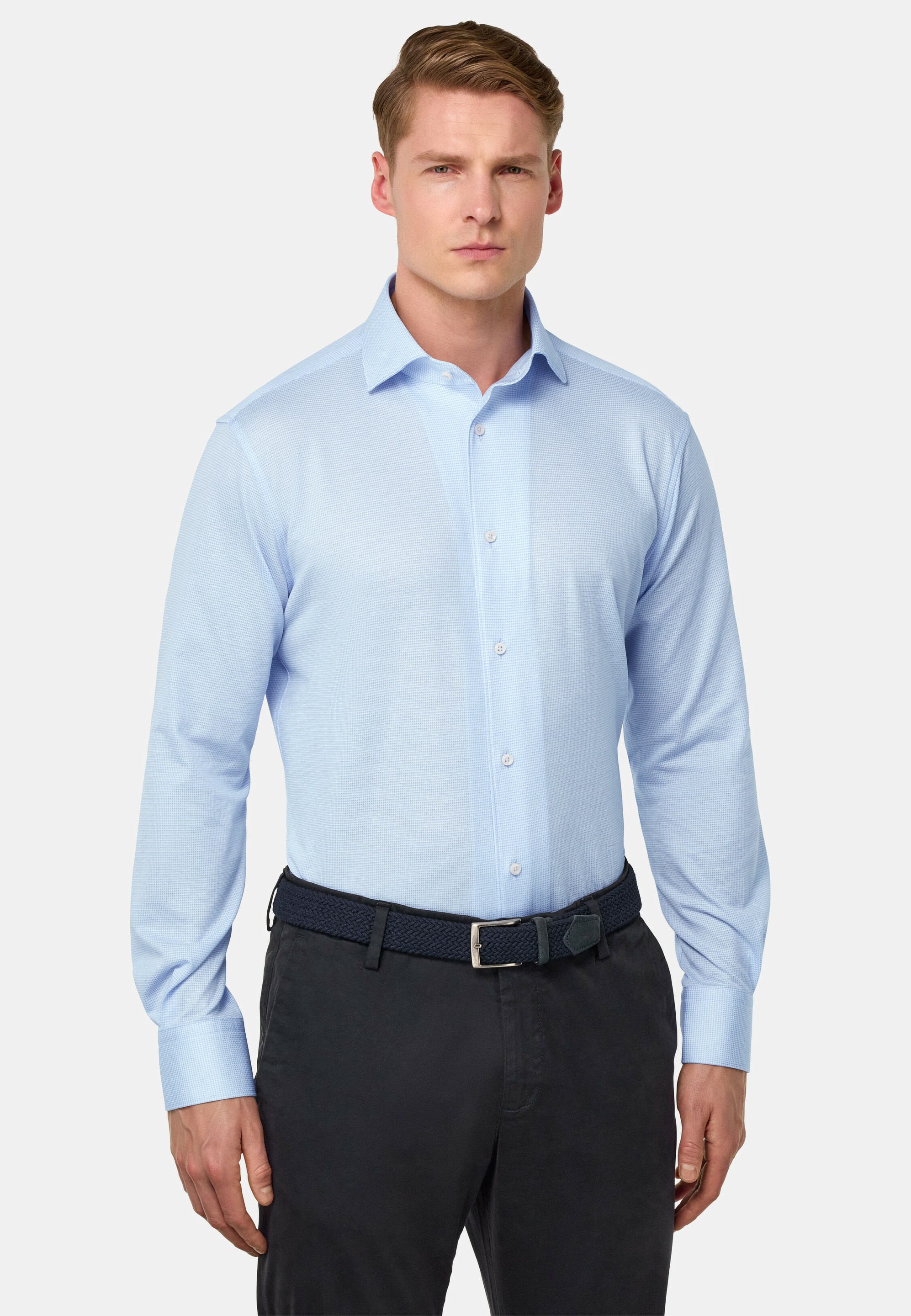 Polo Chemise en Jersey Regular Fit