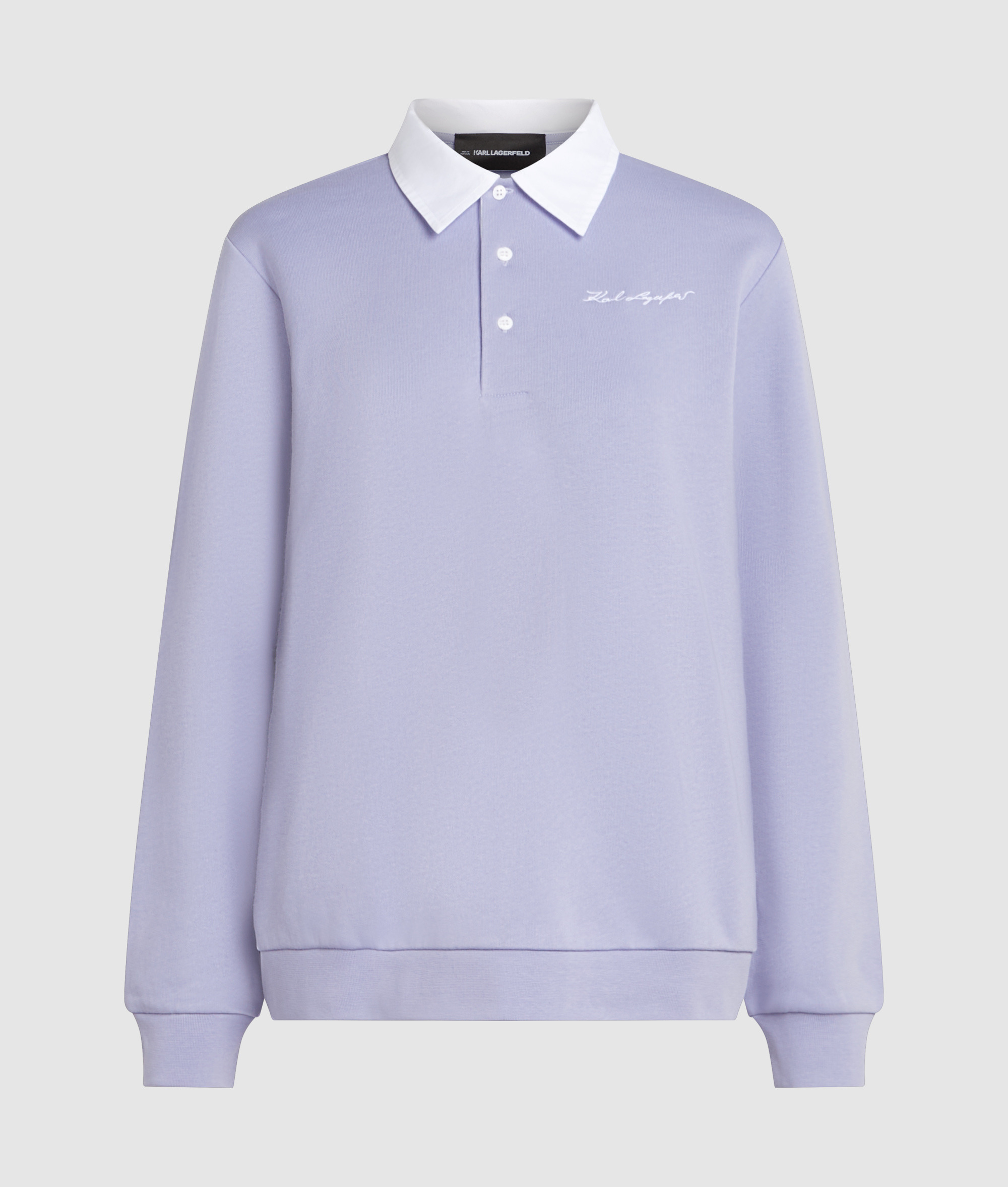 POPLIN COLLAR SWEATSHIRT