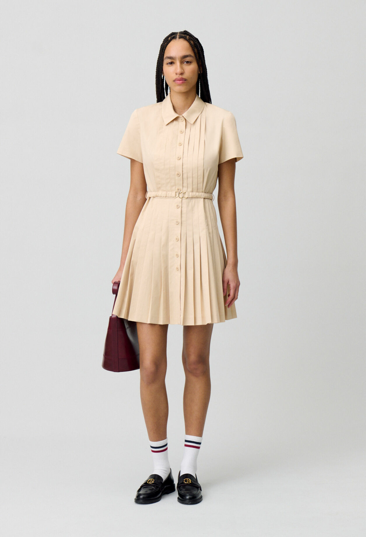 Robe courte boutonnée