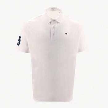 Polo manches courtes en coton avec broderie 15 blanc