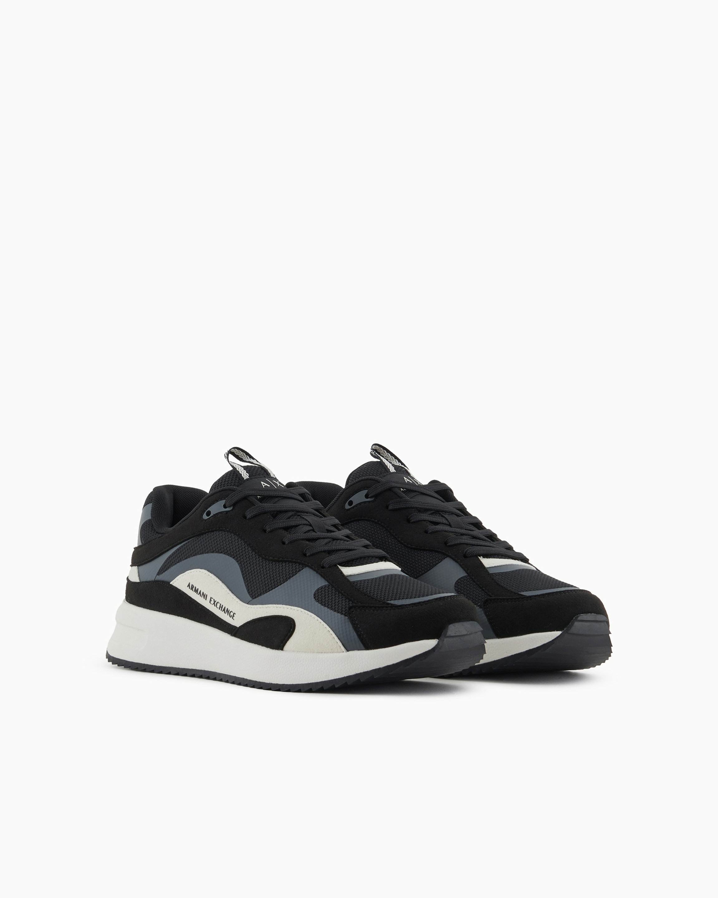 Basket anglais - noir + gris foncé