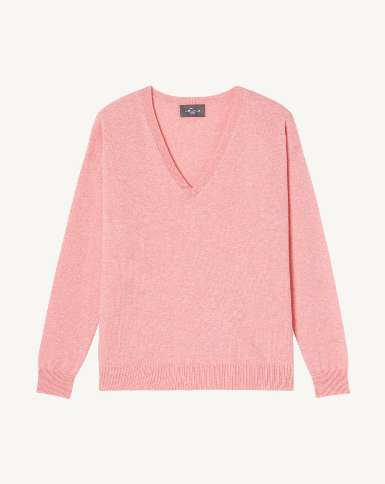 Pull col V ample fin - Femme - ROSE RETRO