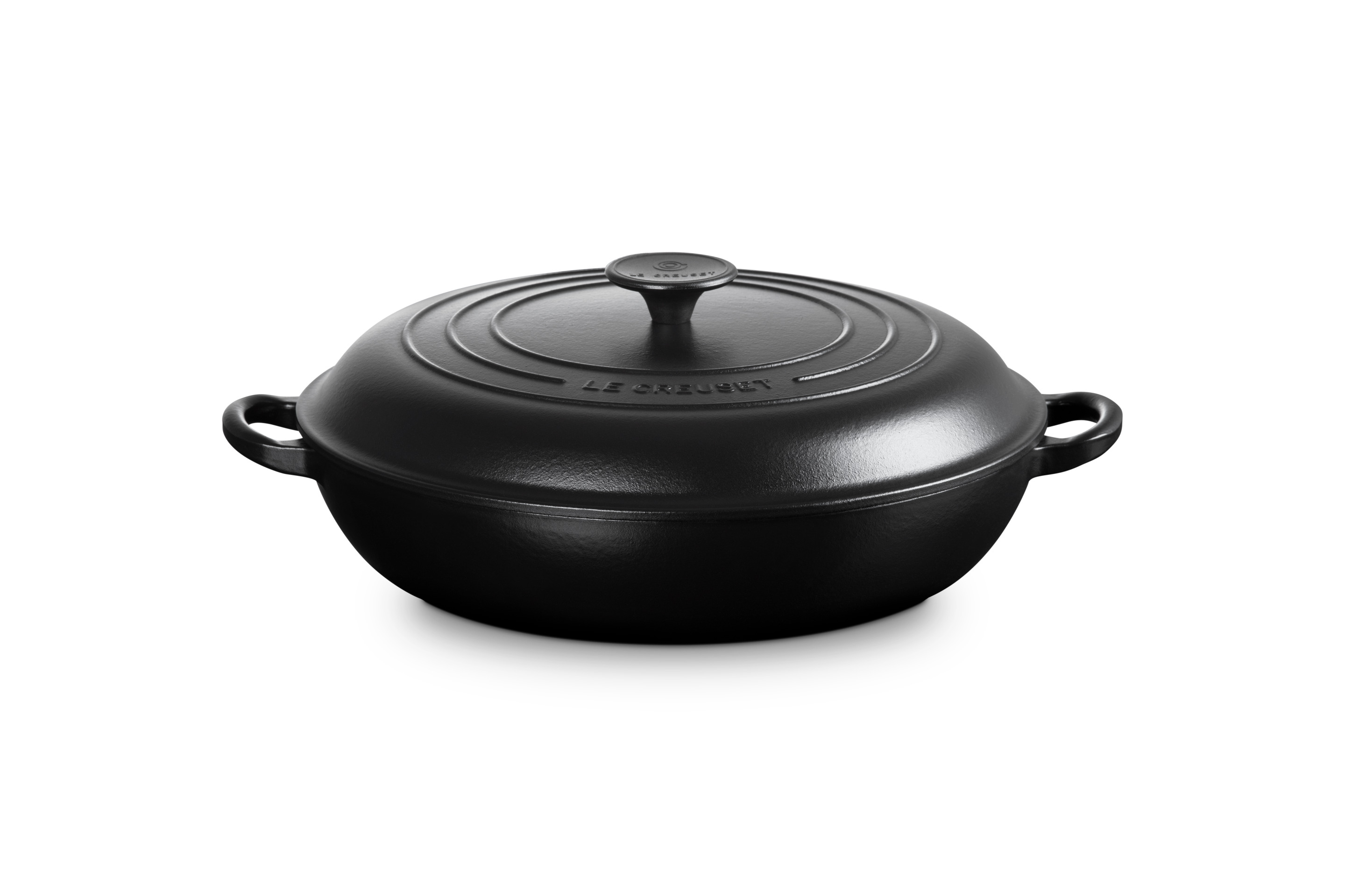 Faitout campagnard 30cm en fonte émaillée noire