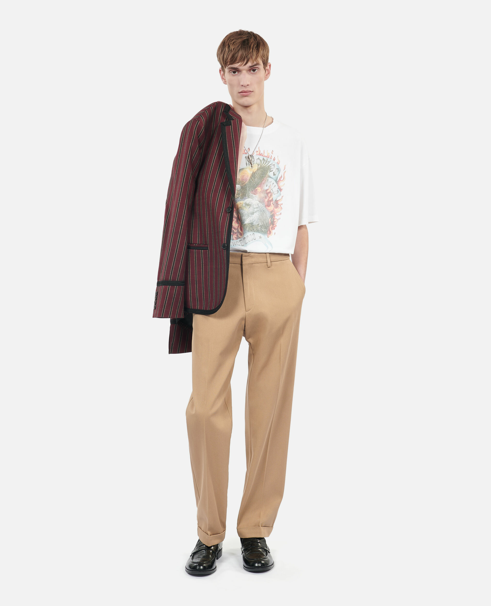 Pantalon Camel En Coton Homme
