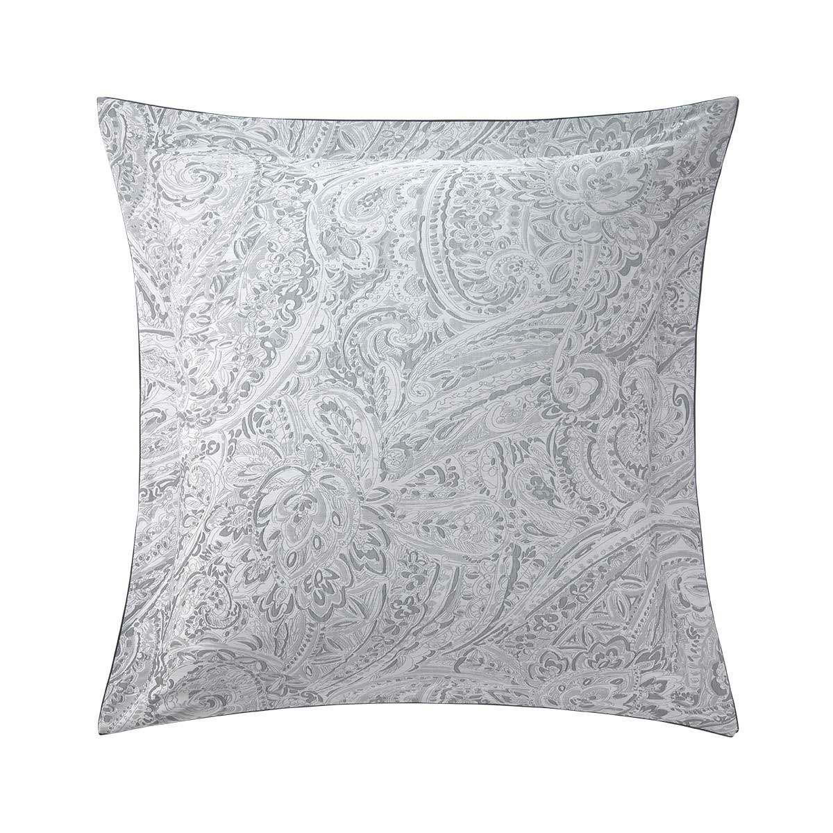 Yves Delorme - Taie d'oreiller en satin damassé gris, Foulard