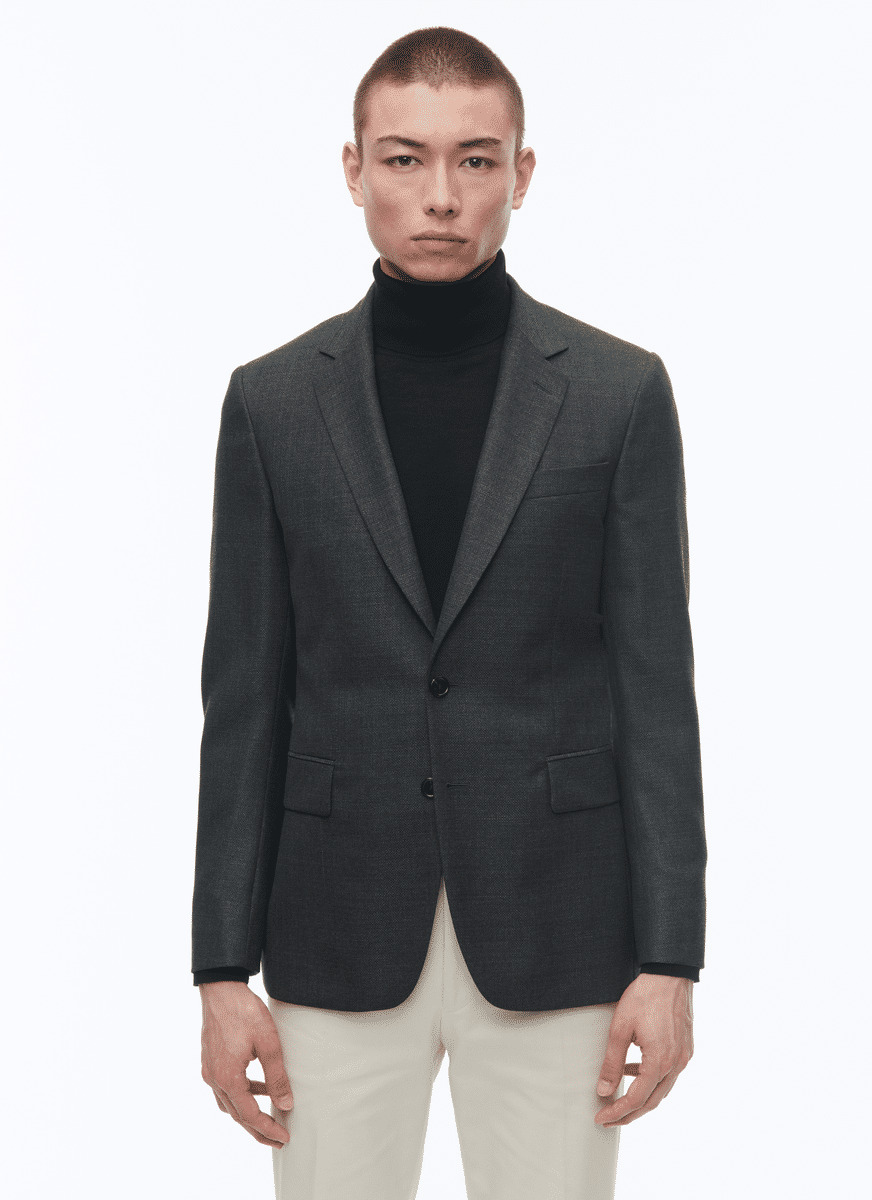 Veste ajustée en natté de laine