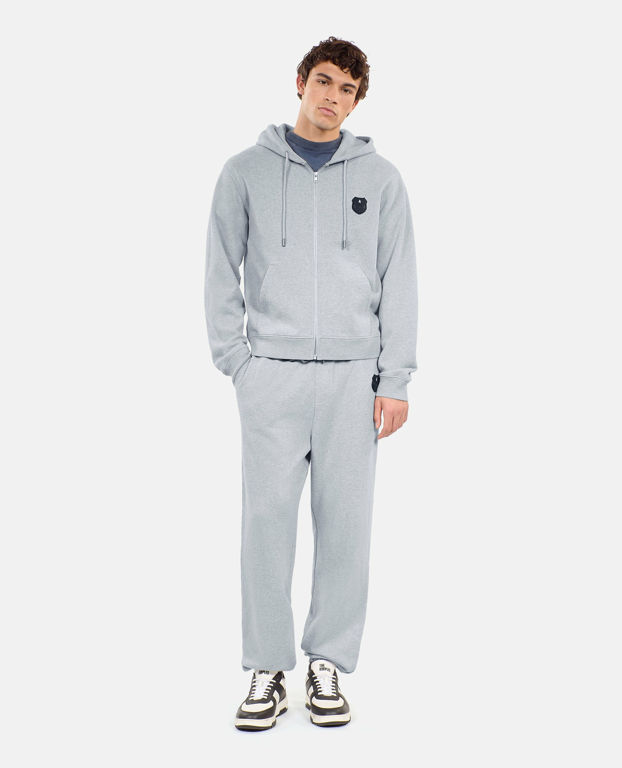 Bas De Jogging Avec Blason Gris Homme