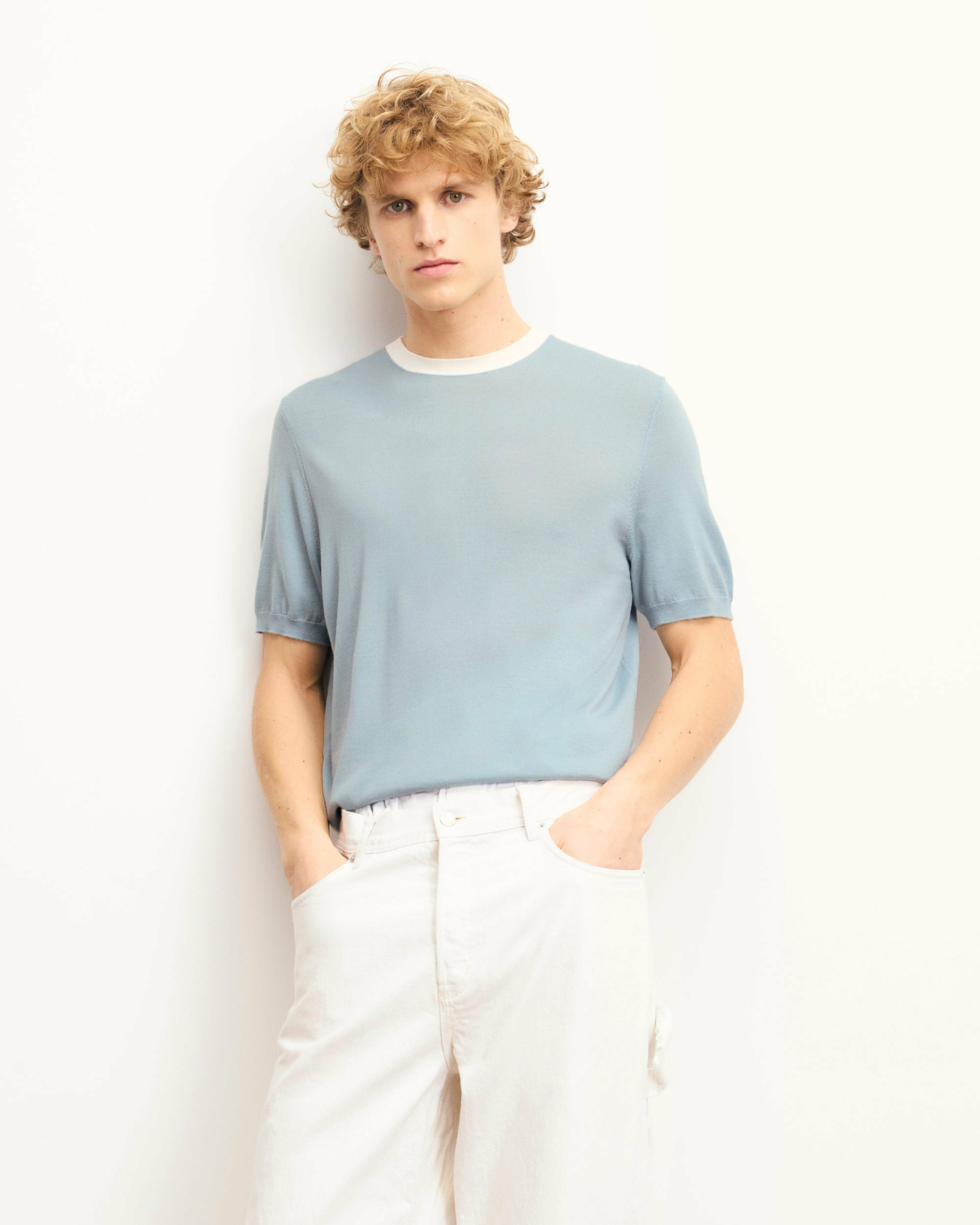 Pull Col Rond Contraste