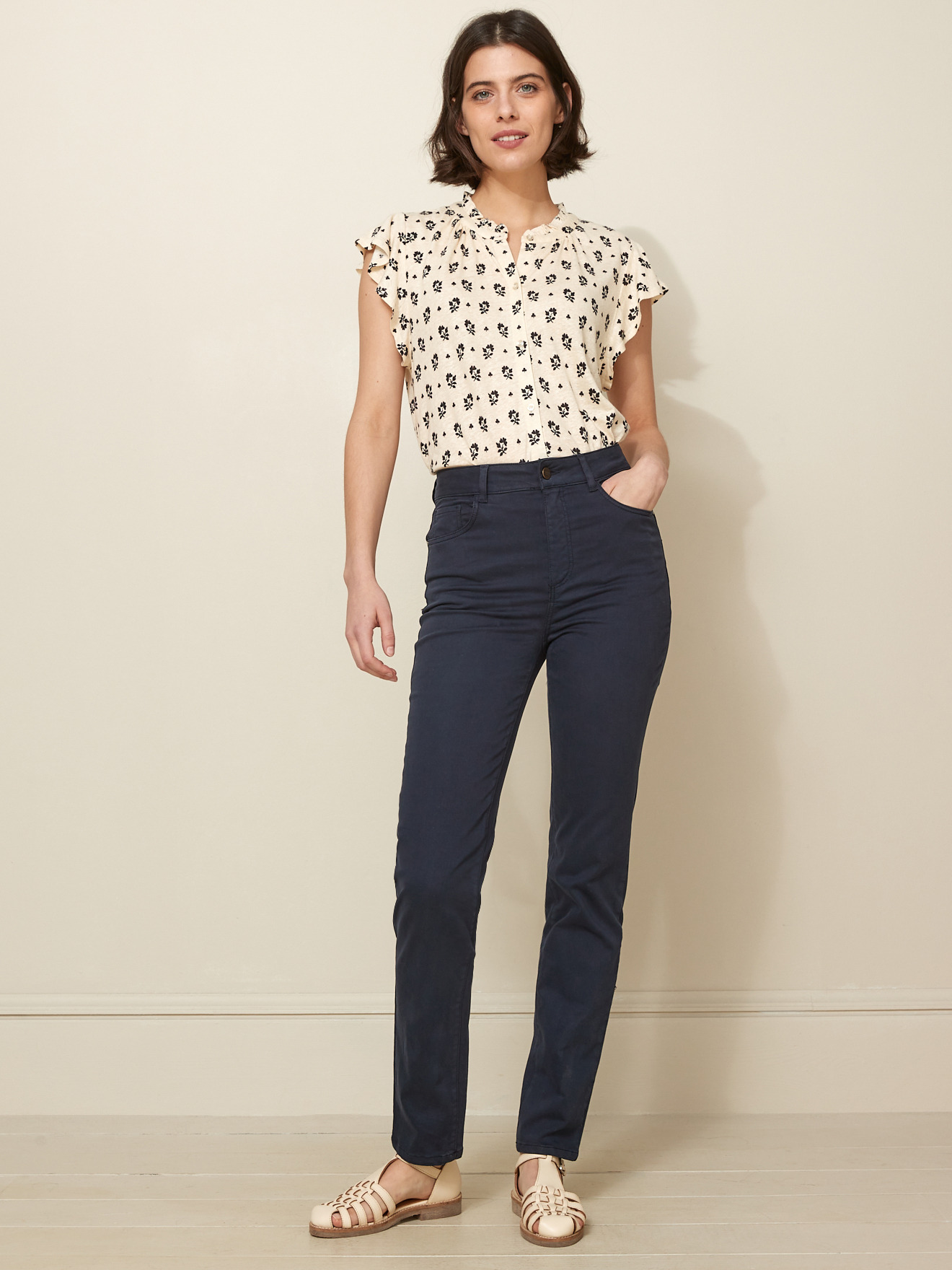 PANTALON SLIM COULEUR