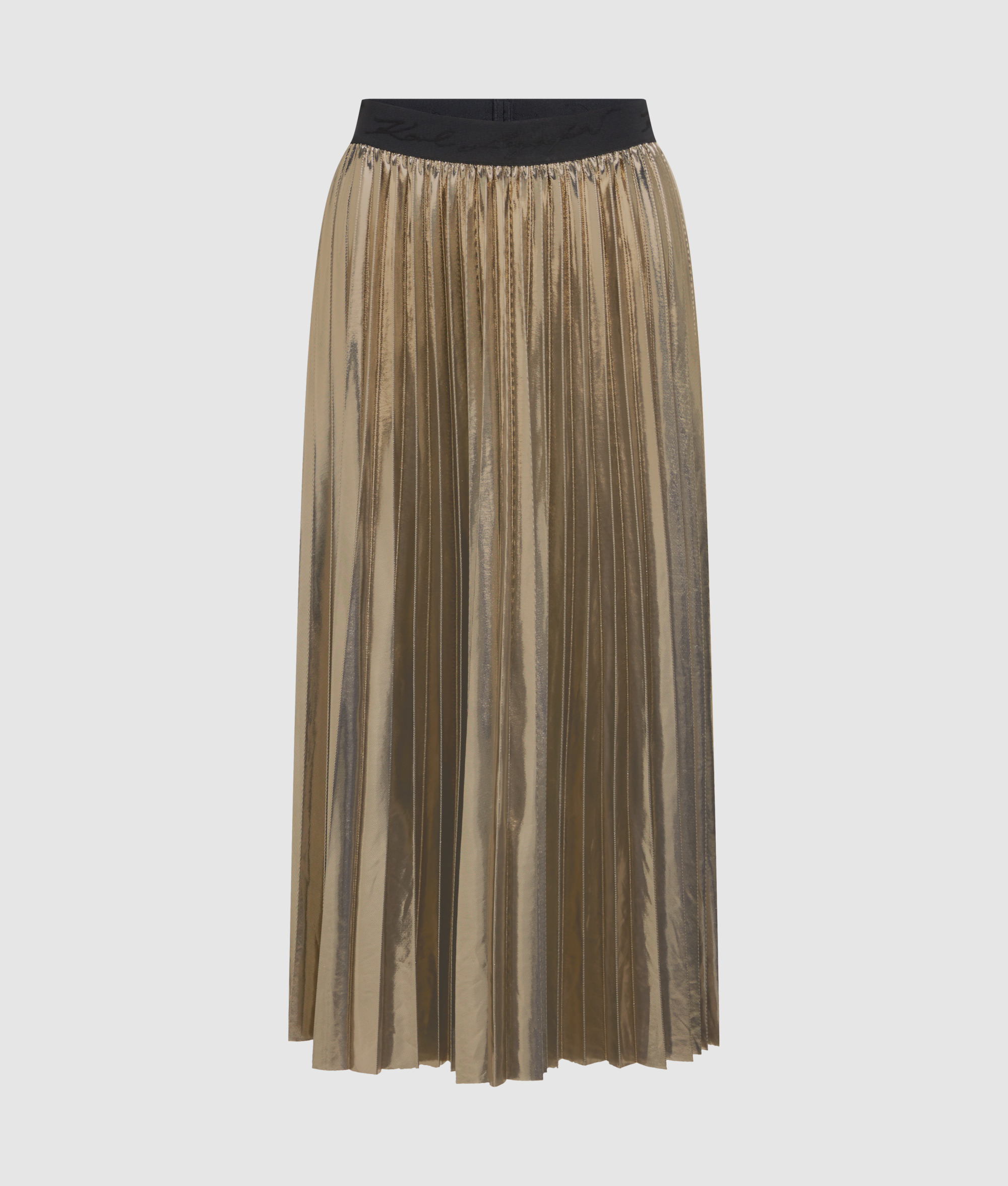 METALLIC PLEATED SKIRT