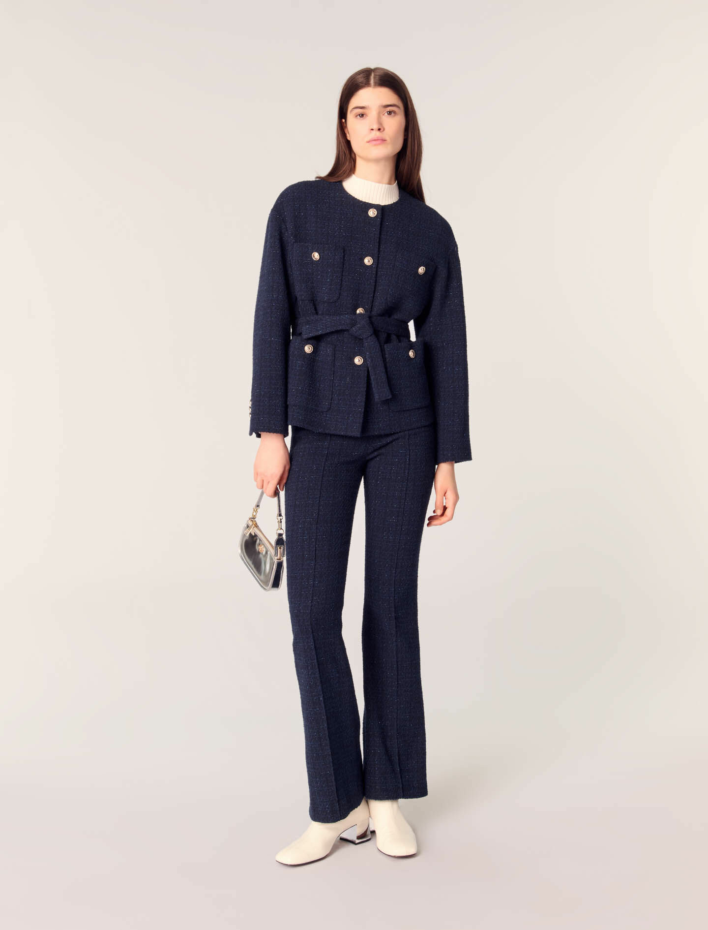 Veste 4 poches en tweed