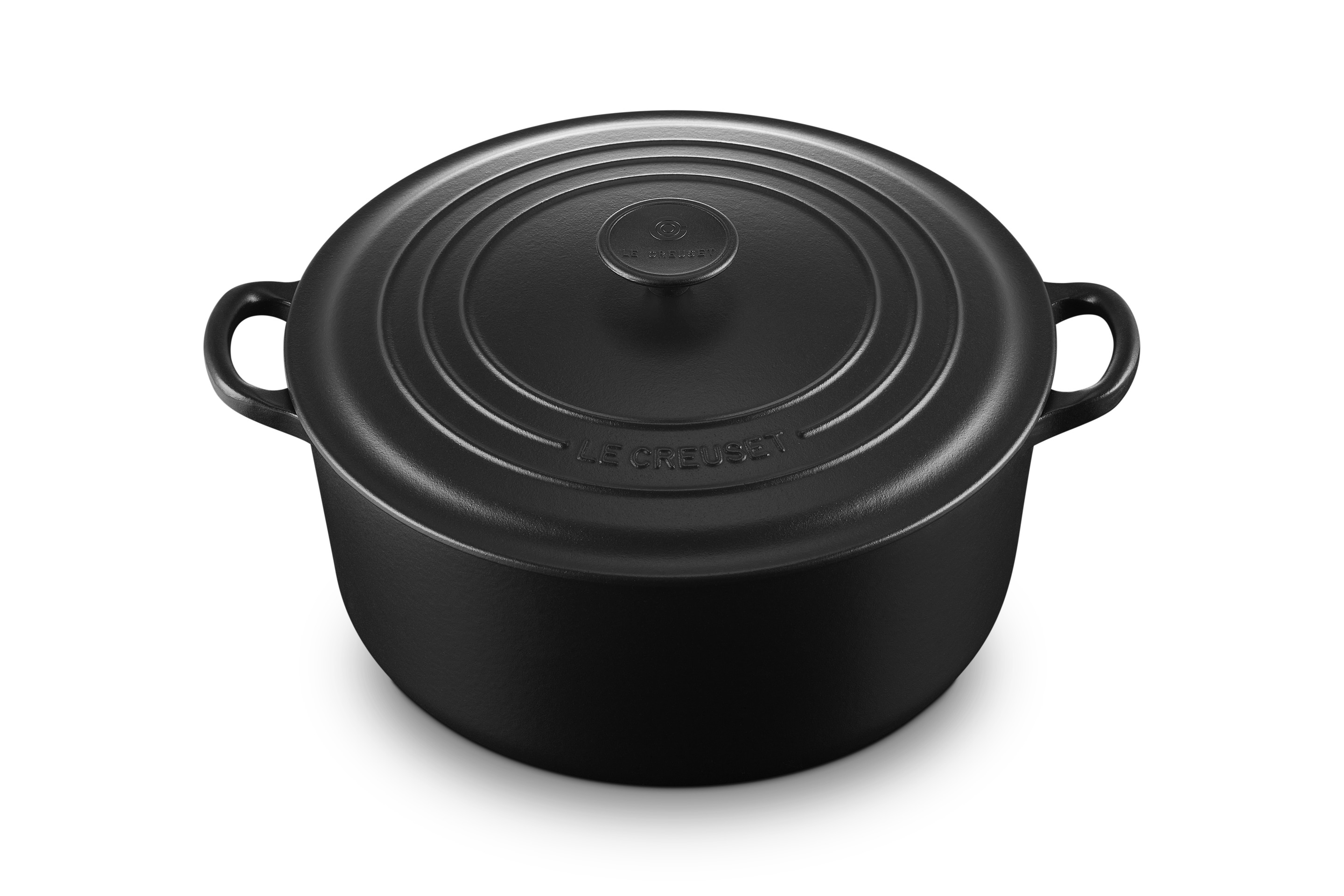 Cocotte ronde 28cm en fonte émaillée noire*