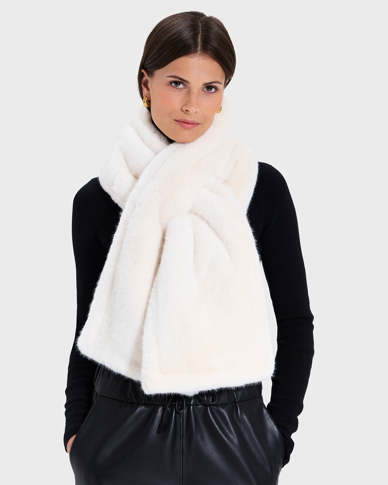 Echarpe Eva Ecru en Polyester