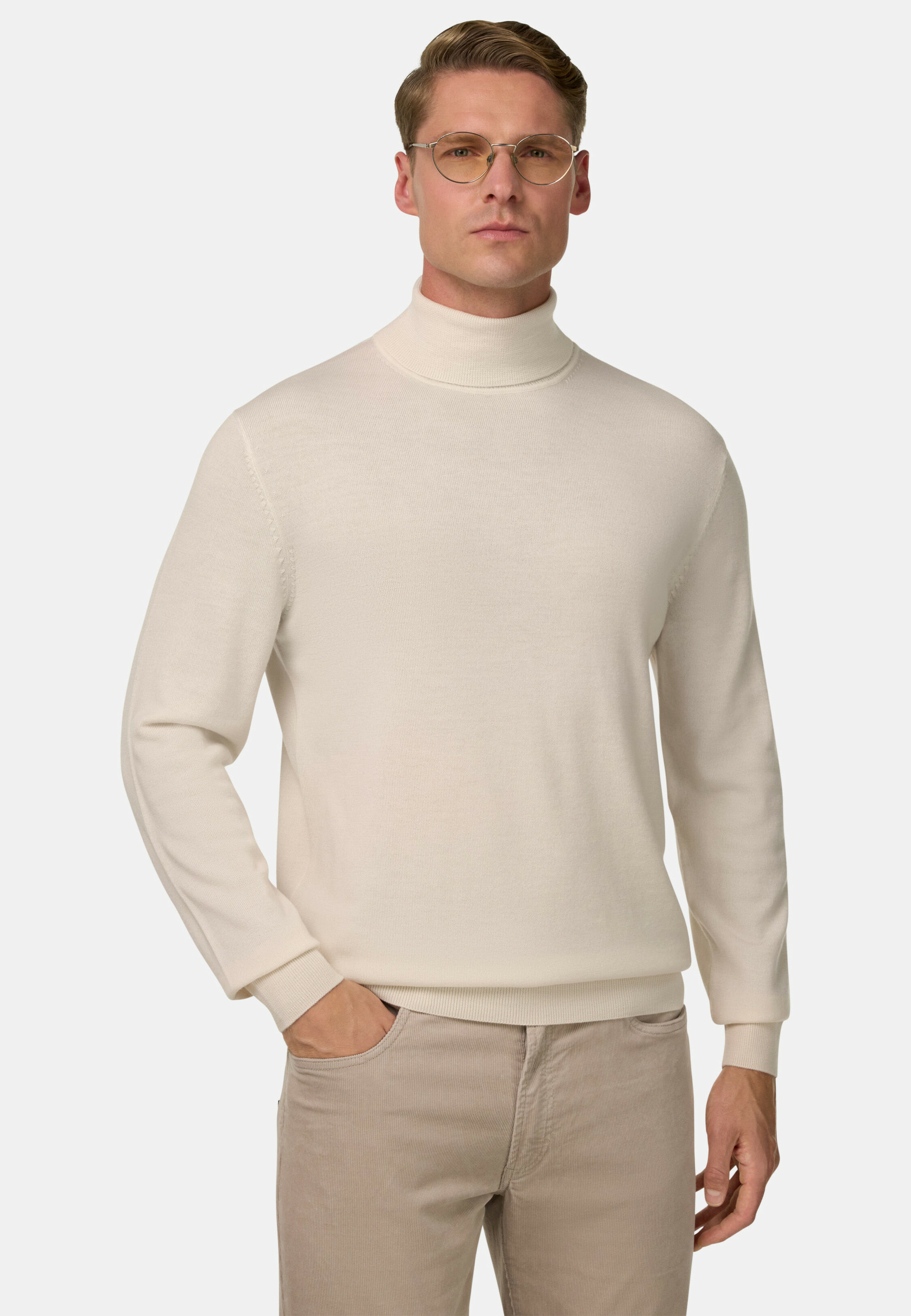 Pull Col Roulé En Laine Mérinos