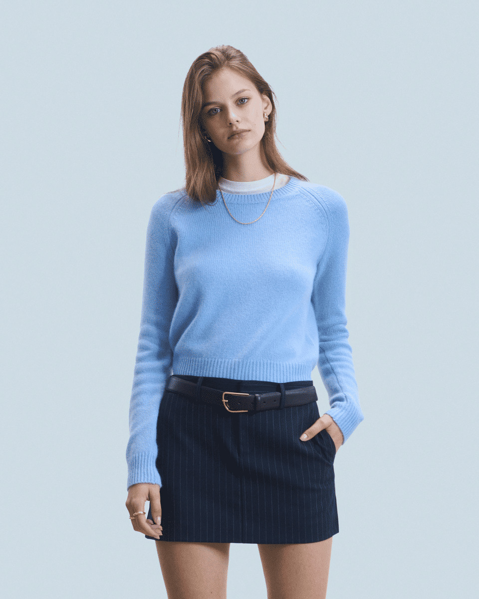 Pull Col Rond Raglan