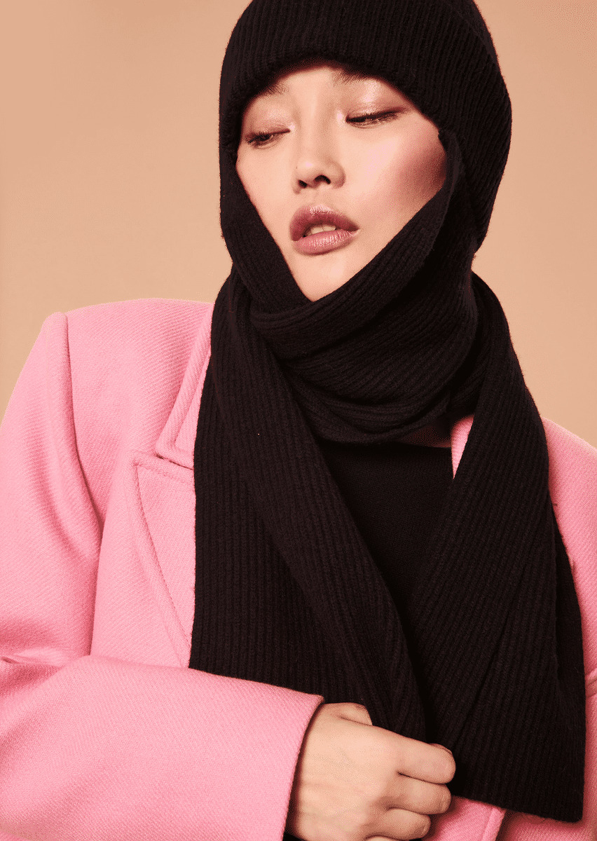 Bonnet Azhar-Noir en Laine