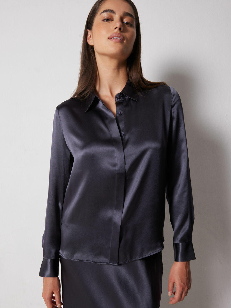 Chemise Soie Juny CARBONE_