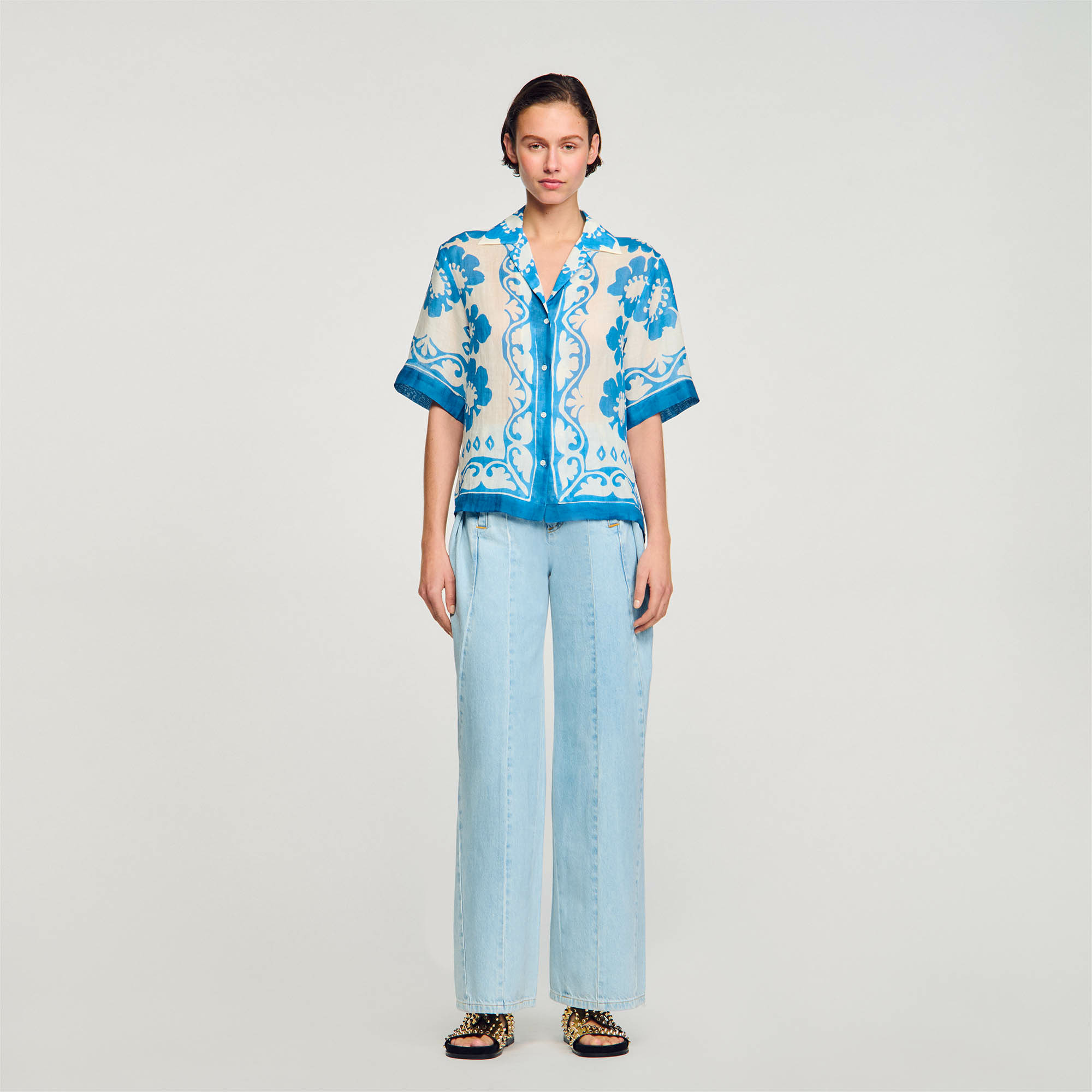 Chemise large imprimée