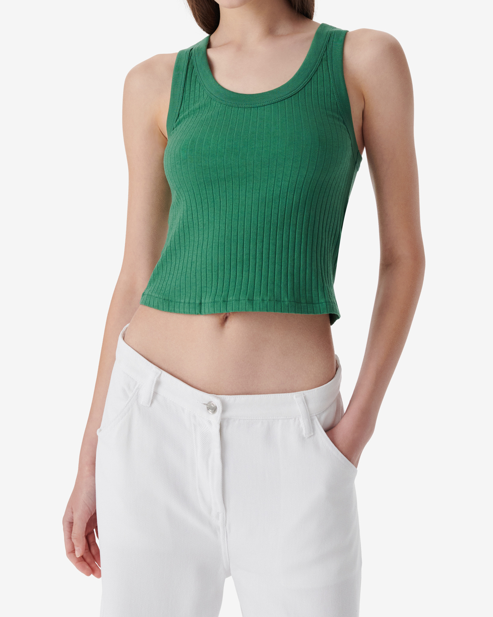Débardeur Crop Côtelé Emma
