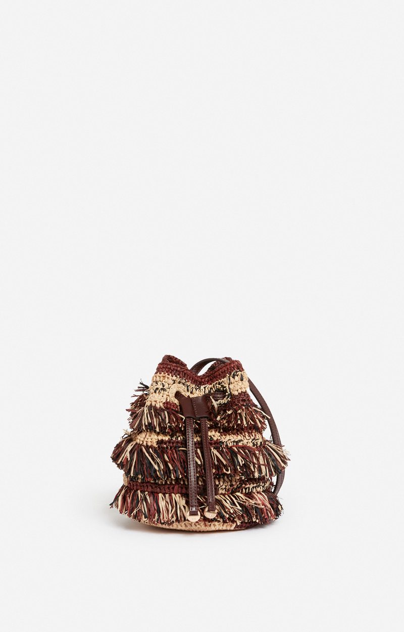 Sac Bourse En Raphia En Lyocell et Lin