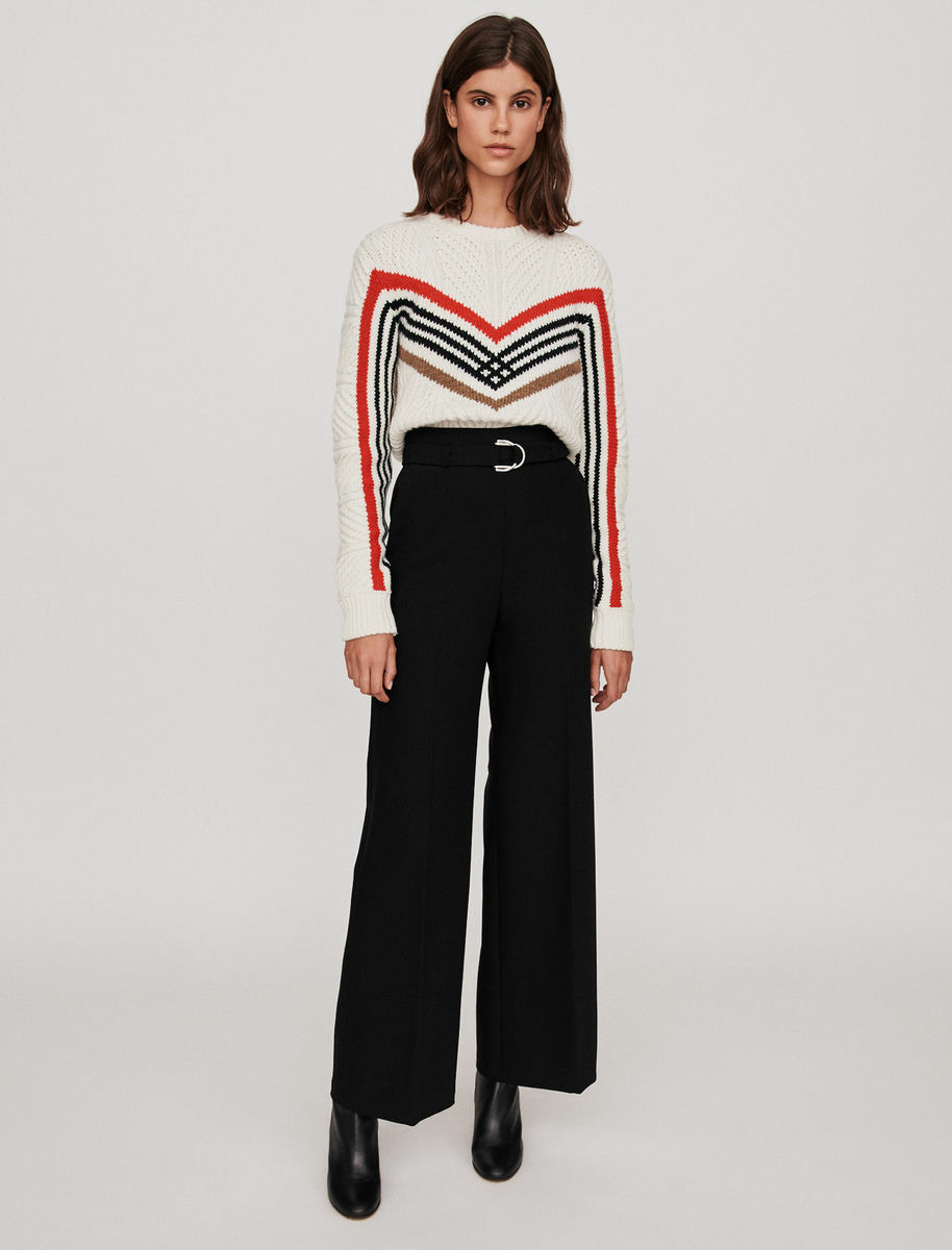 Pantalon large avec ceinture