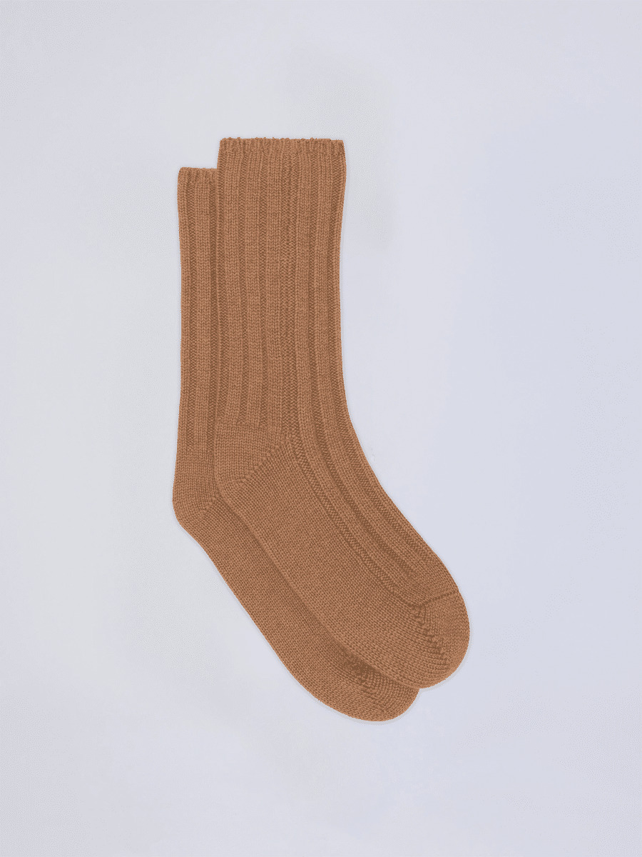 Chaussettes cachemire Irene FAUVE